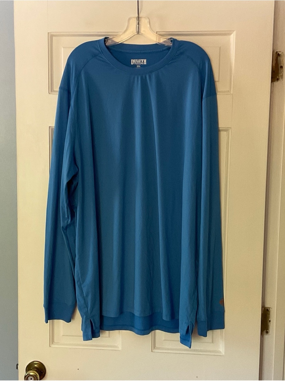 Duluth Trading Men's Shunburn Long Sleeve Shirt Blue 2XL XXL Work Workwear